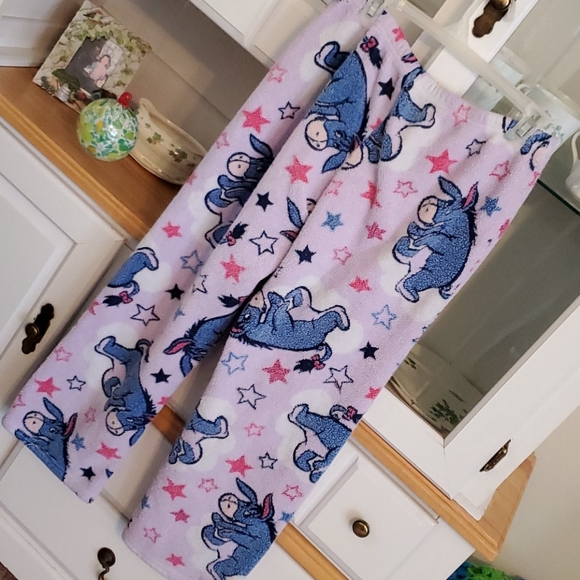 Disney Eyeore pajama bottoms lavender juniors M - Picture 2 of 6